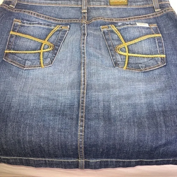 David Kahn Skirts | David Kahn Cindy Denim Embroidered Pocket Skirt Blue… - Picture 3 of 6